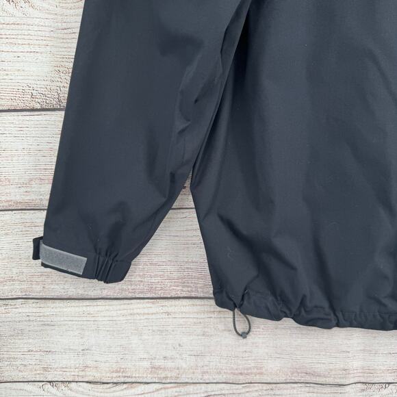 Eddie Bauer WeatherEdge Fleece Lined Rain Jacket Mens M Black Removeable Hood - Picture 15 of 16